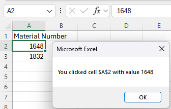 Excel Worksheet Trigger