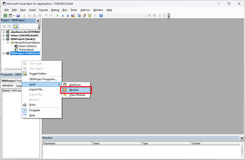 VBA Editor